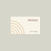 WeNatal Gift Card featuring an abstract circle pattern, designed for convenient email delivery. Ideal for gifting prenatal wellness products.